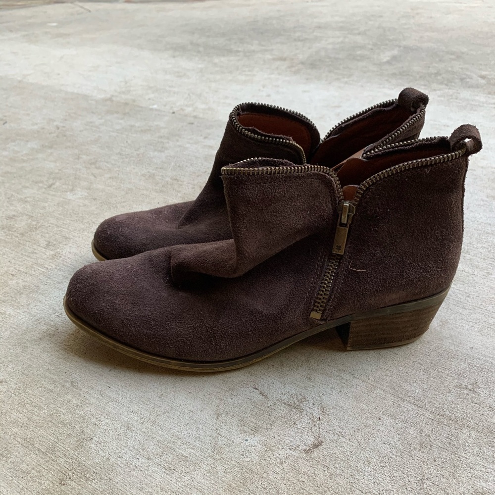Leather Zipper Boots